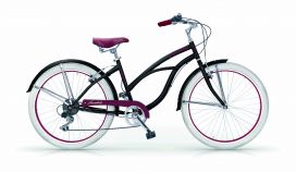 Beach Cruiser dames Honolulu 26 inch zwart 6 versnellingen